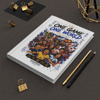 One Game One World Soccer Hardcover Journal — Personalized Name & Number