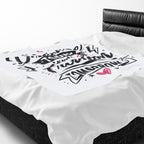 Velveteen Plush Blanket — "Discipline Today Leads to Freedom Tomorrow" Inspirational Throw Blanket