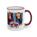 Jake And Emma Hot Take Accent Rim Mug – I Have A Hot Take About This Comic Coffee Cup (11oz/15oz)