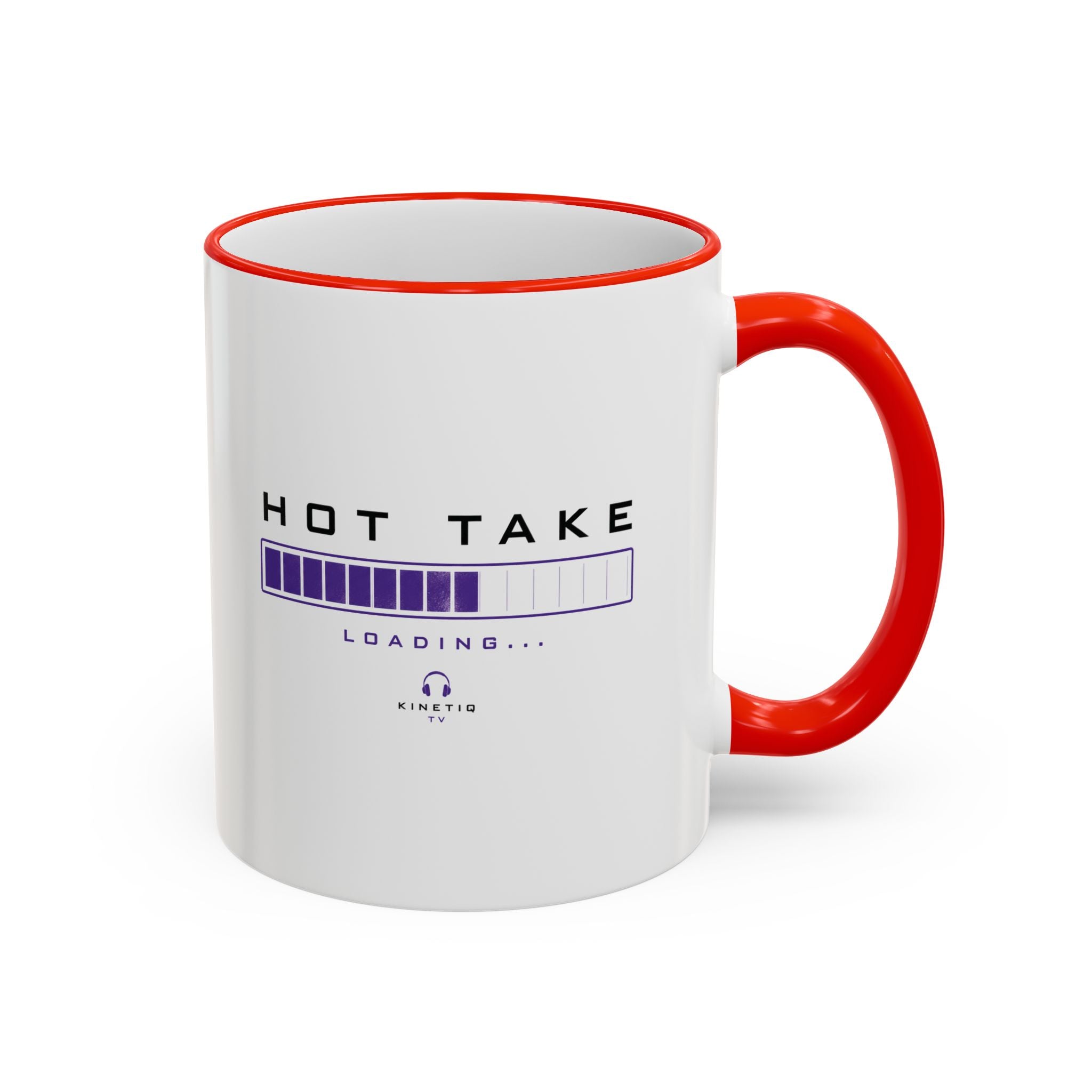 Hot Take Loading Mug — Funny Progress Bar Accent Rim & Handle Tea Coffee Cup