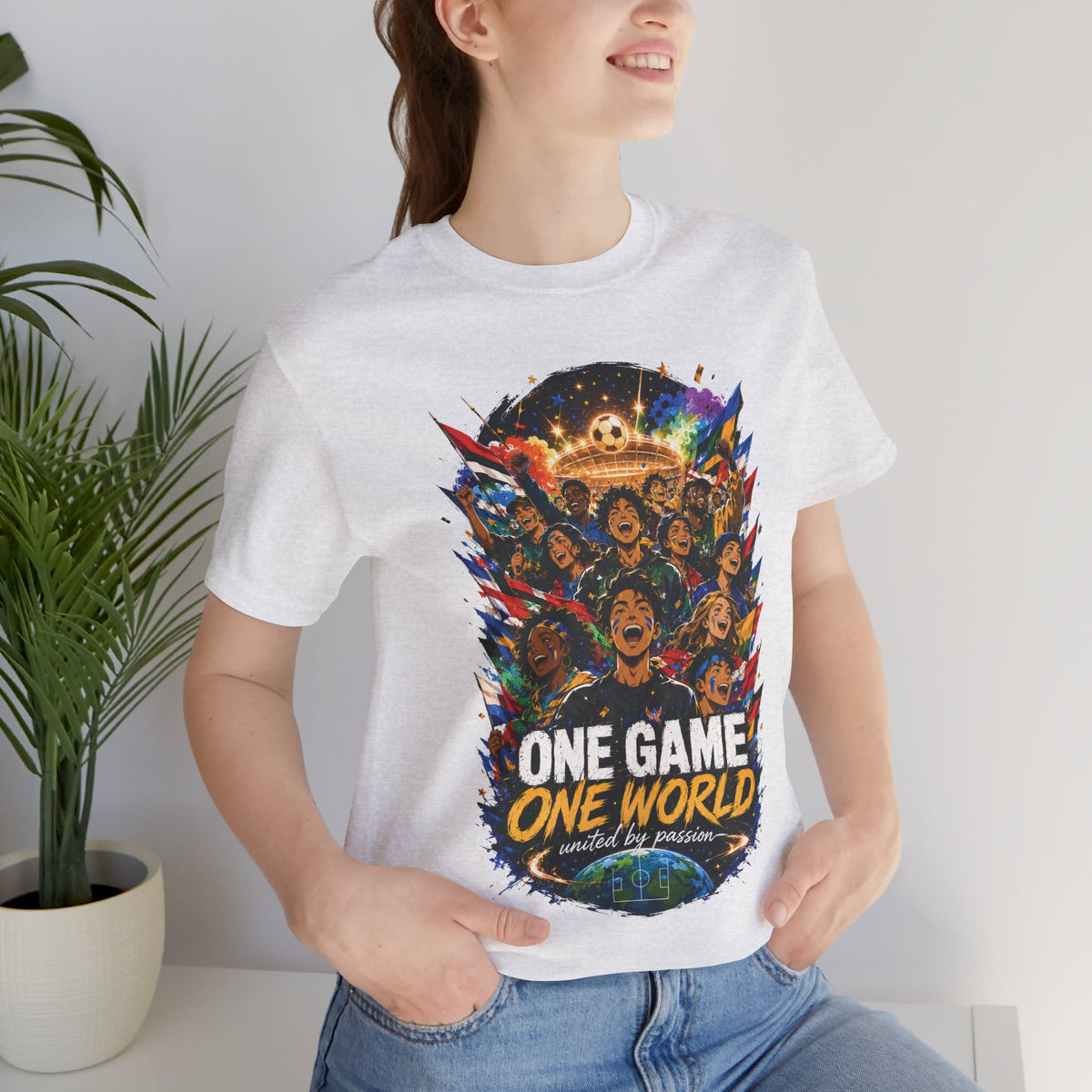 One Game One World Soccer Graphic T Shirt
