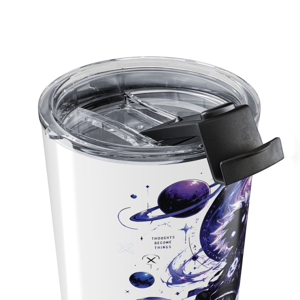 20oz Space Skateboarder Tumbler – “You Imagine Creates Reality” Inspirational Travel Mug
