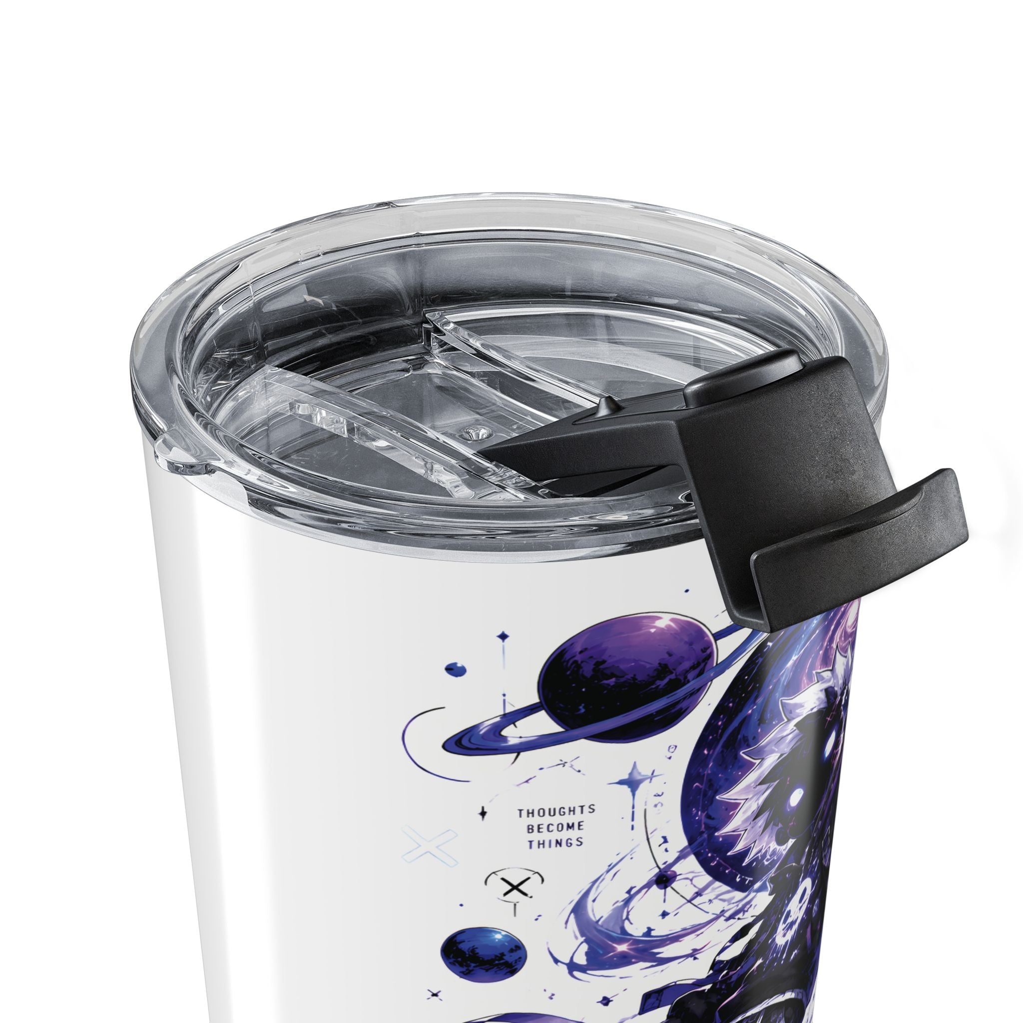 20oz Space Skateboarder Tumbler – “You Imagine Creates Reality” Inspirational Travel Mug