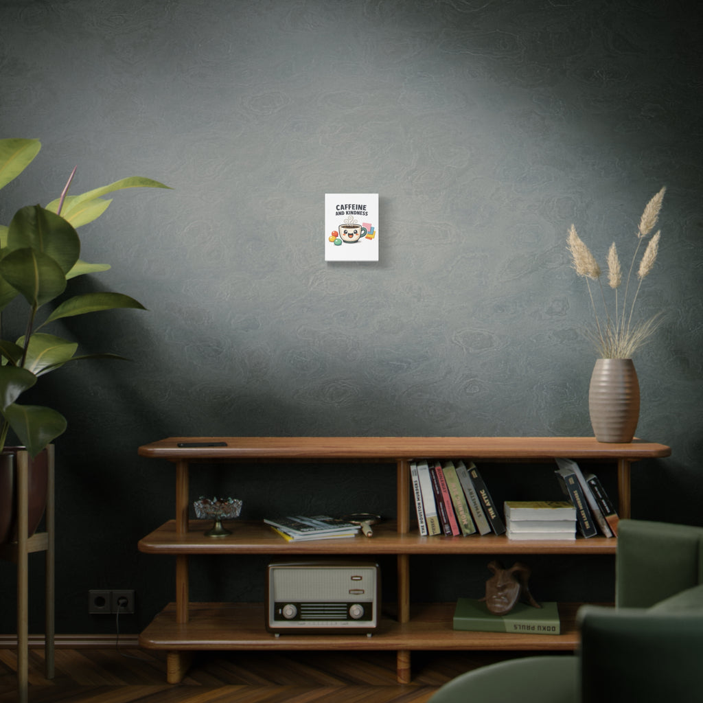 Caffeine and Kindness Canvas | Office Humor, Coffee Fuel Wall Art