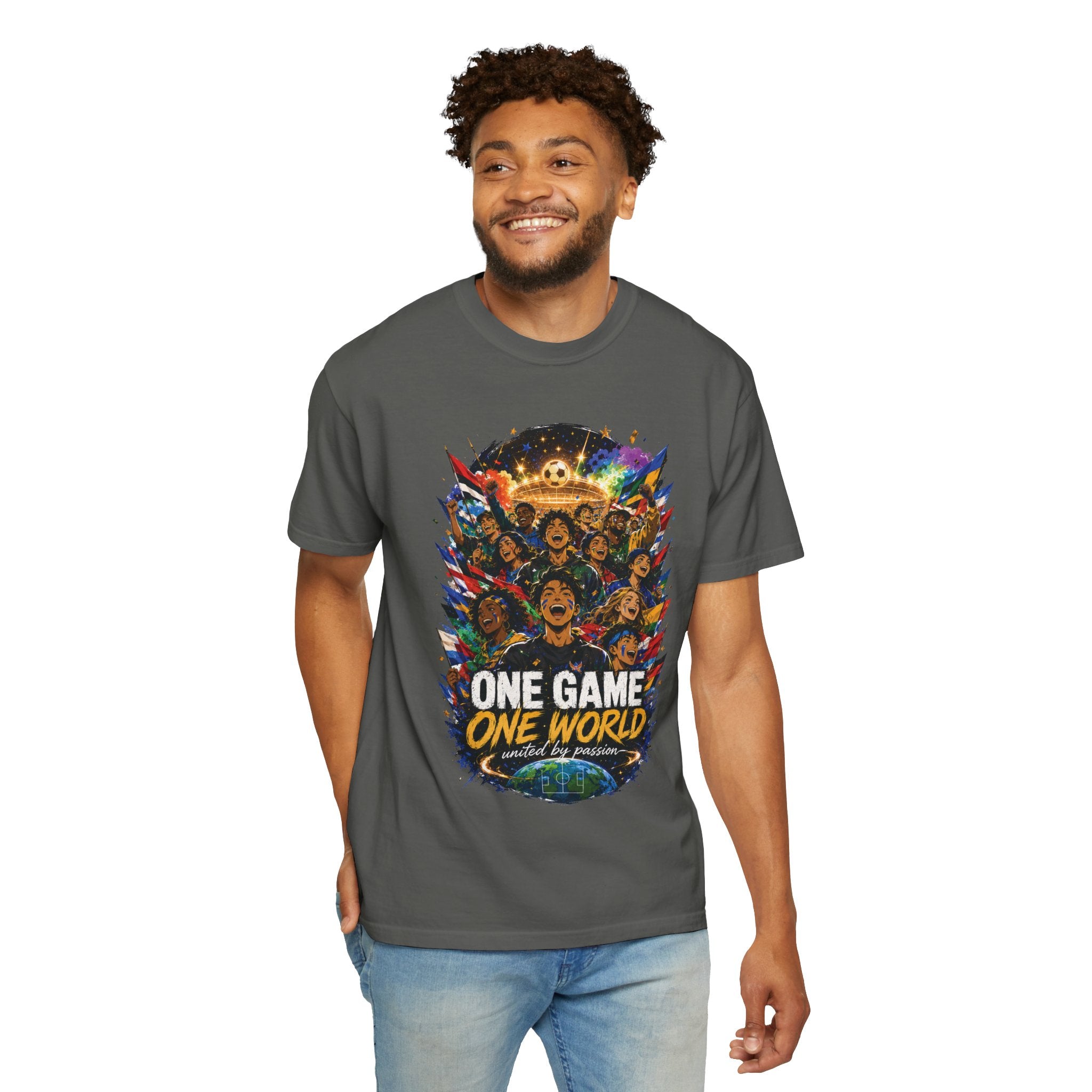 One Game One World Soccer T-Shirt — International Football Fans Graphic Tee