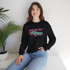 Cartoon Dragster Flames Sweatshirt | Vintage Car Illustration, Racing Flame