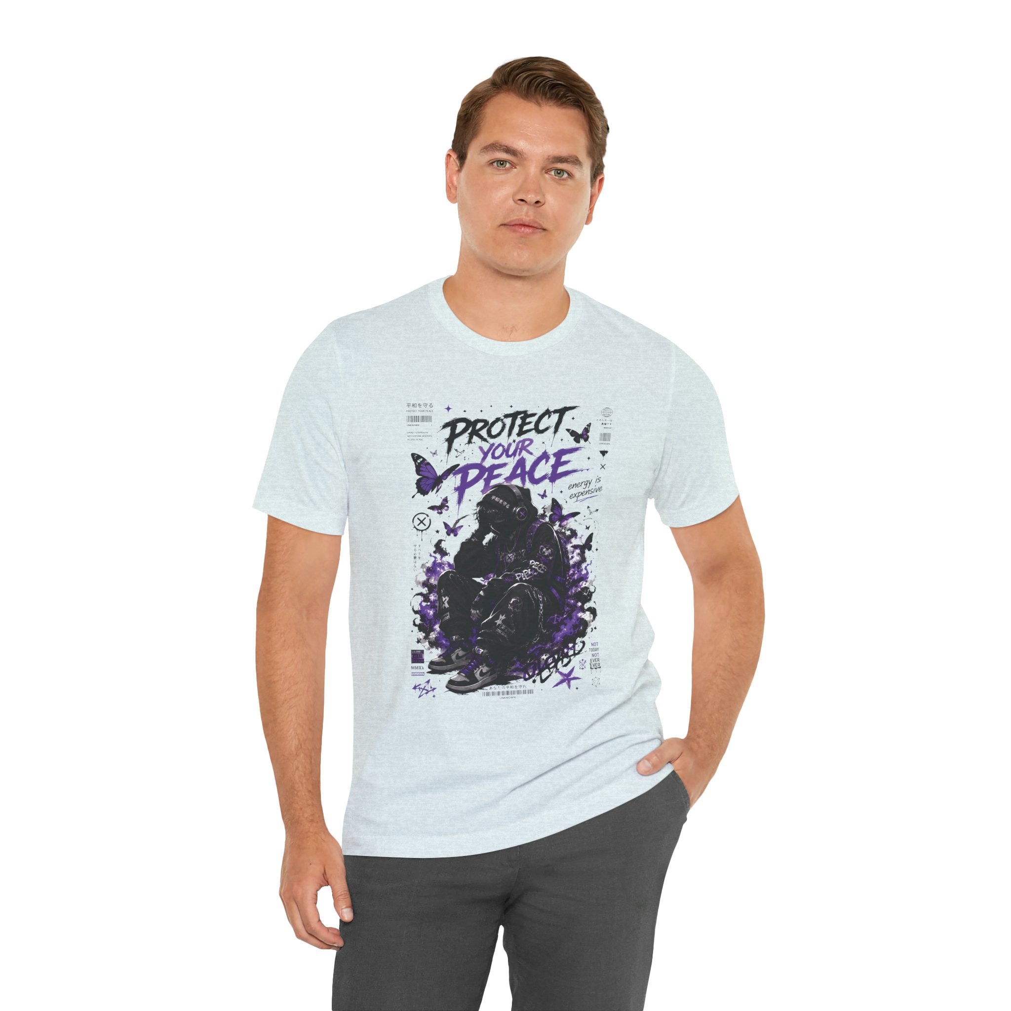 Protect Your Peace T-Shirt — Gothic Butterfly Graphic Tee