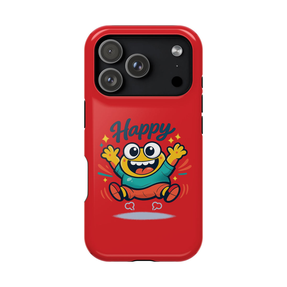 Happy Monster Magnetic Protective Phone Case Red