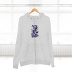 Dream Beyond Limits Zip Hoodie — Gothic Purple Graphic Zip-Up
