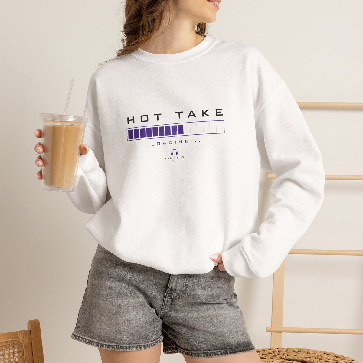 Hot Take Central Hot Take Loading Crewneck Sweatshirt