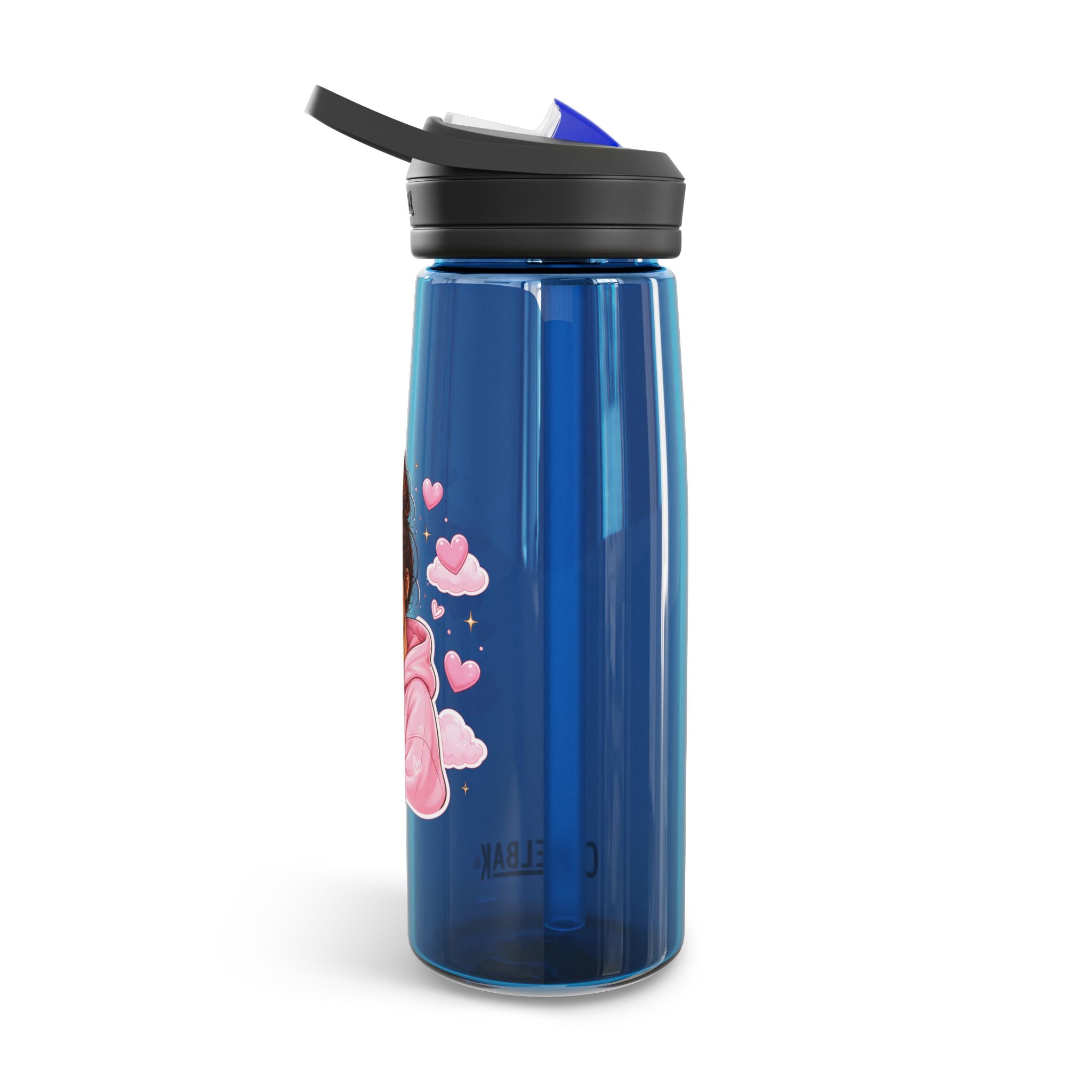 Cute Girl Sipping Boba Water Bottle — CamelBak Eddy 20/25oz