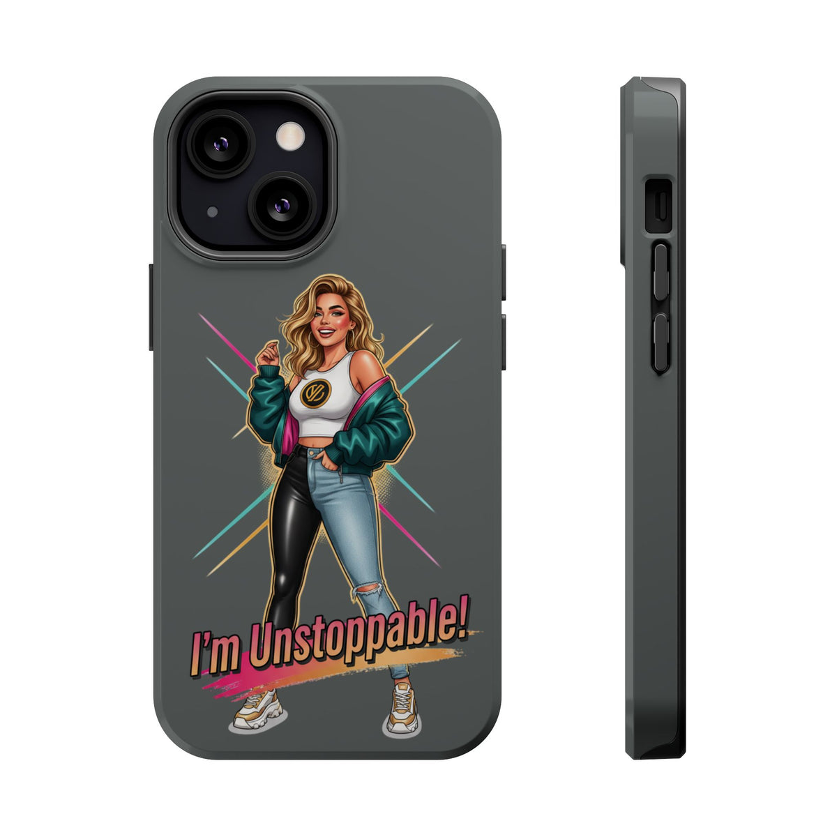 I'm Unstoppable Magnetic Protective Phone Case Gray