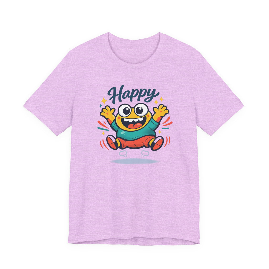 Happy Mood Blob Tee | kawaii minimal, thick outline emoji cartoon