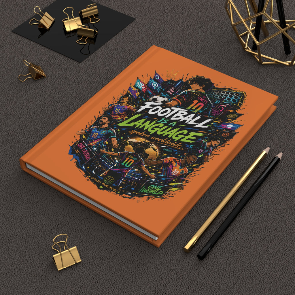 Football Is a Language Hardcover Journal — Personalized Soccer Notebook (Your Name & #10)