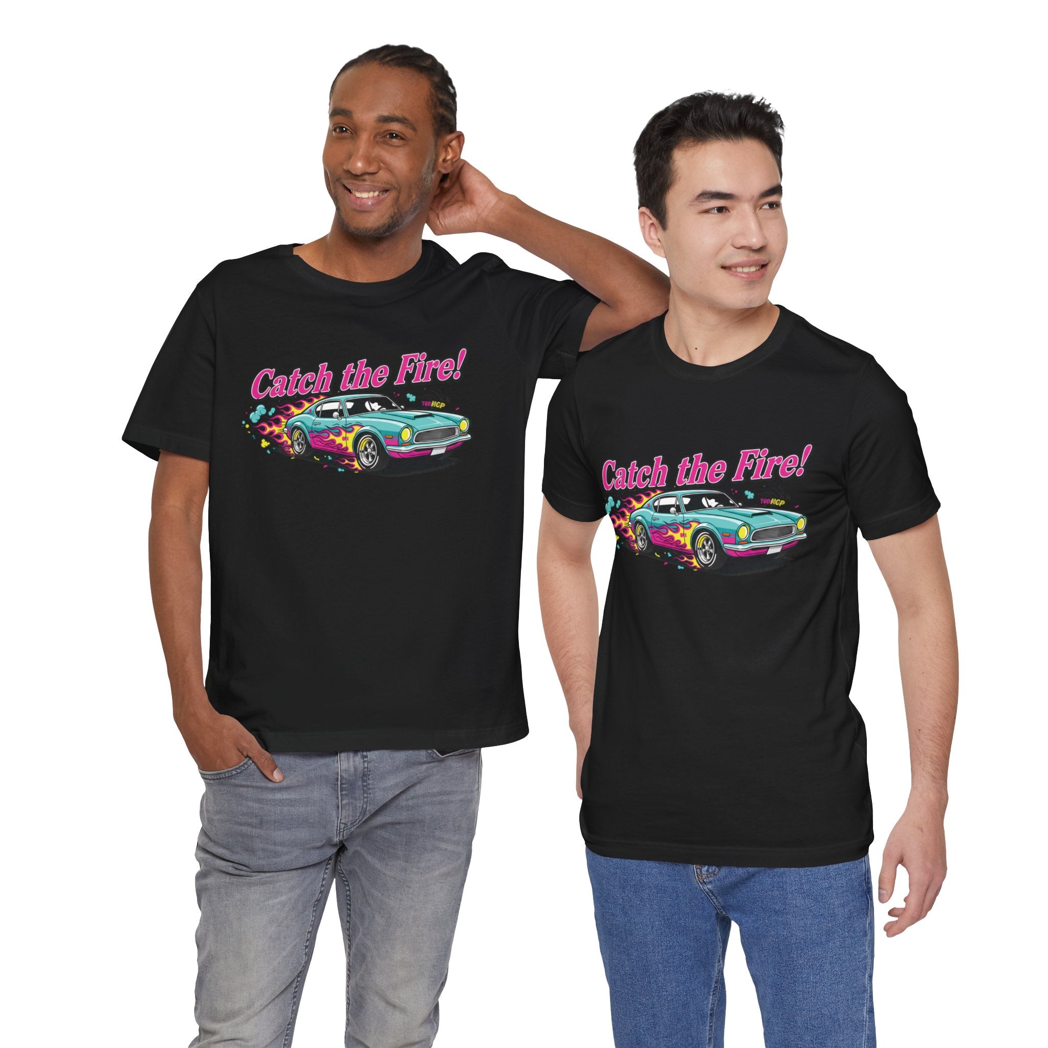 Catch the Fire Vintage Muscle Car Graphic T Shirt