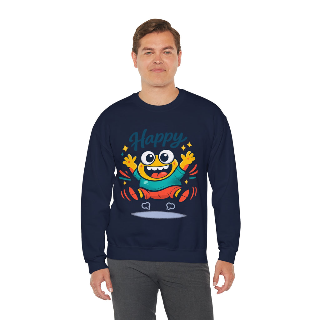 Happy Blob Cartoon Sweatshirt Cute Kawaii Crewneck