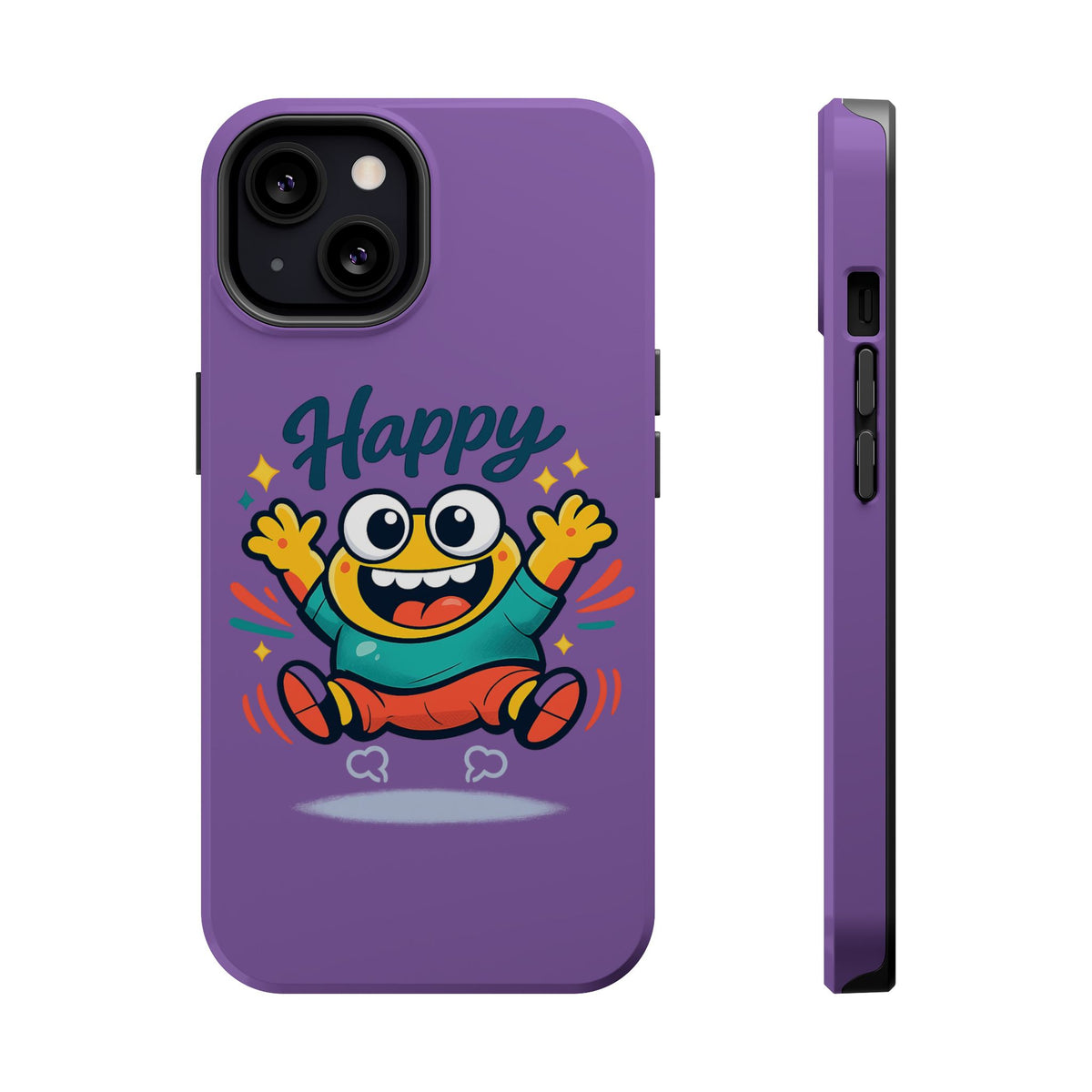 Happy Monster Magnetic Protective Phone Case Purple