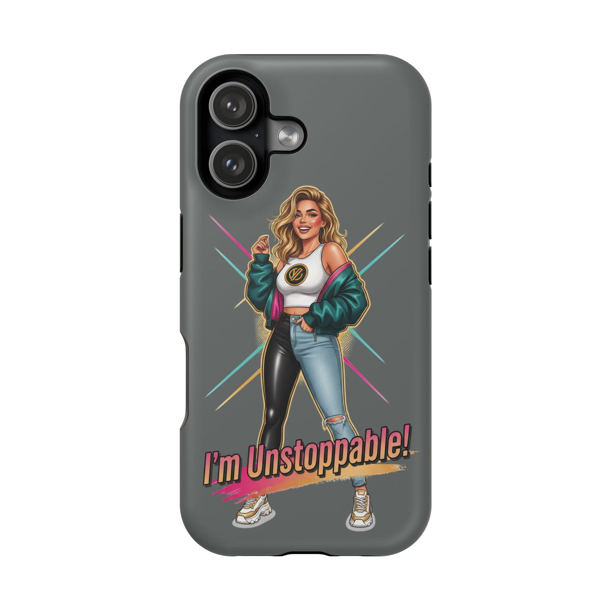 I'm Unstoppable Magnetic Protective Phone Case Gray