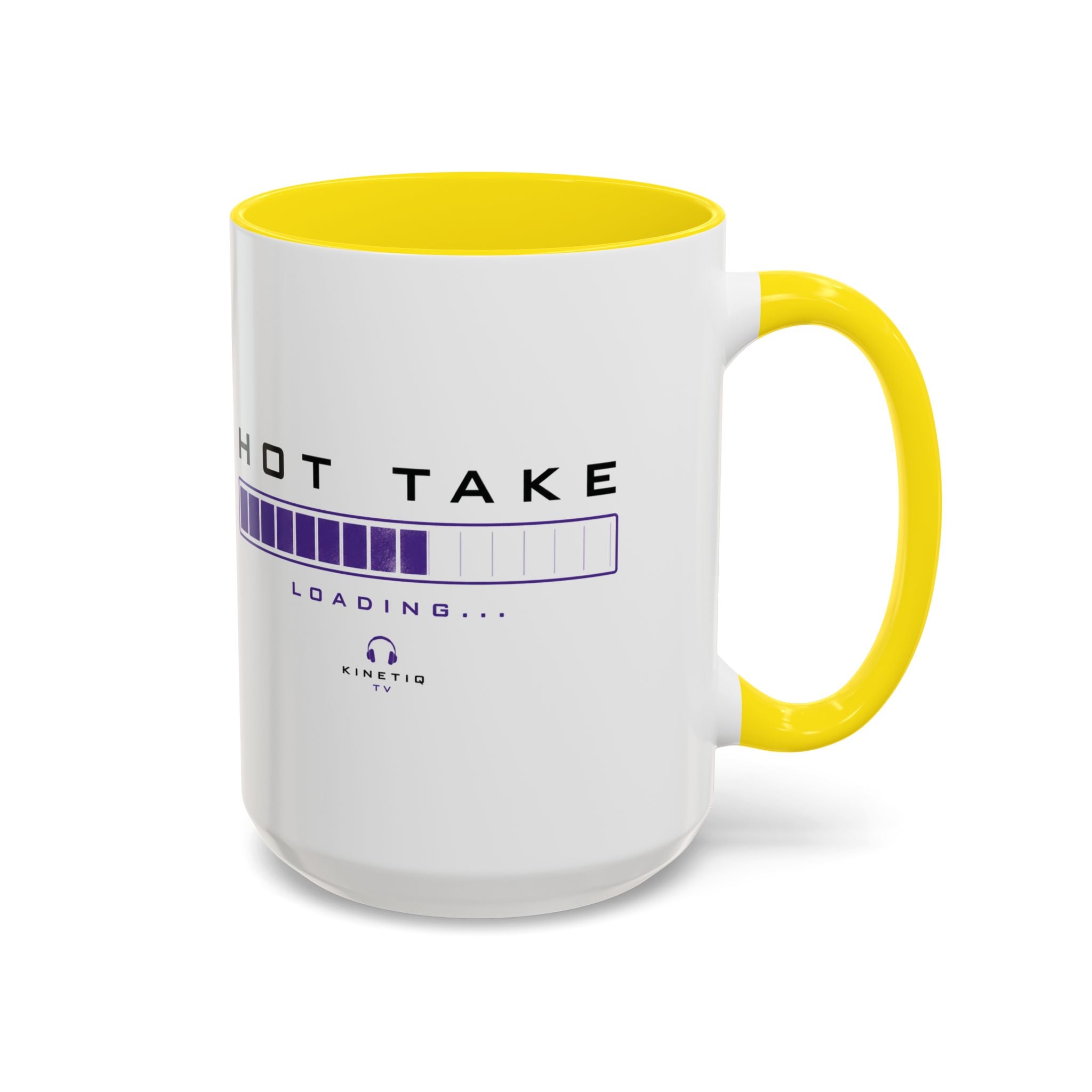Accent Coffee Mug — "Hot Take Loading" Progress Bar Coffee Mug