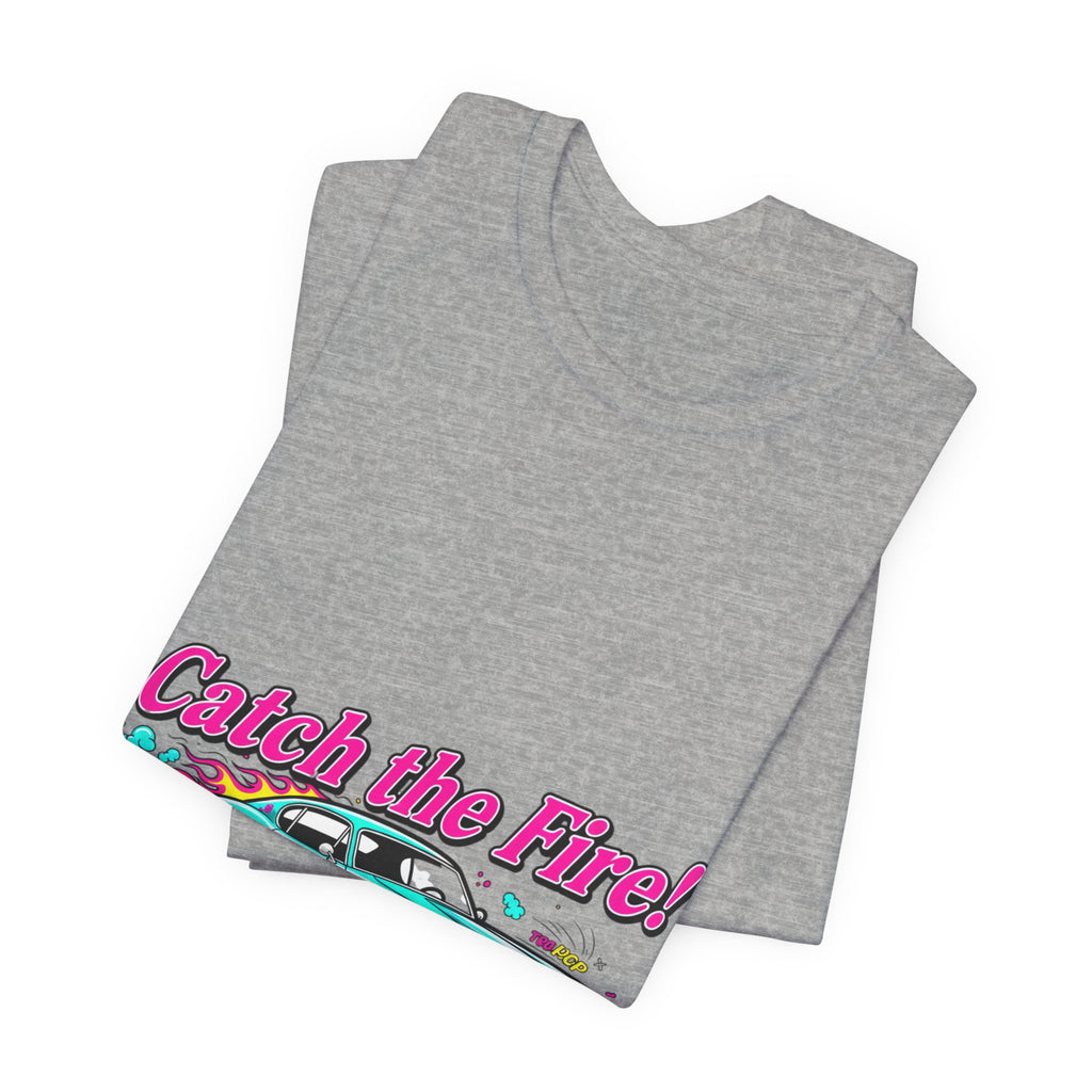 Retro Cartoon Dragster Tee | Vintage Car Illustration, Racing Flame Shirt