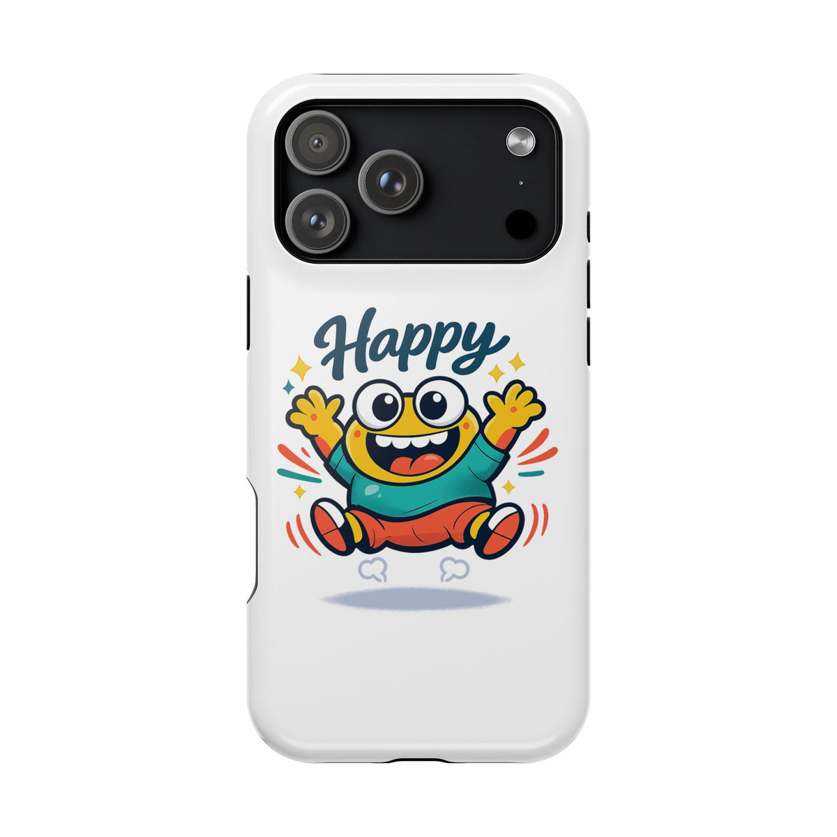 Happy Monster Magnetic Protective Phone Case White
