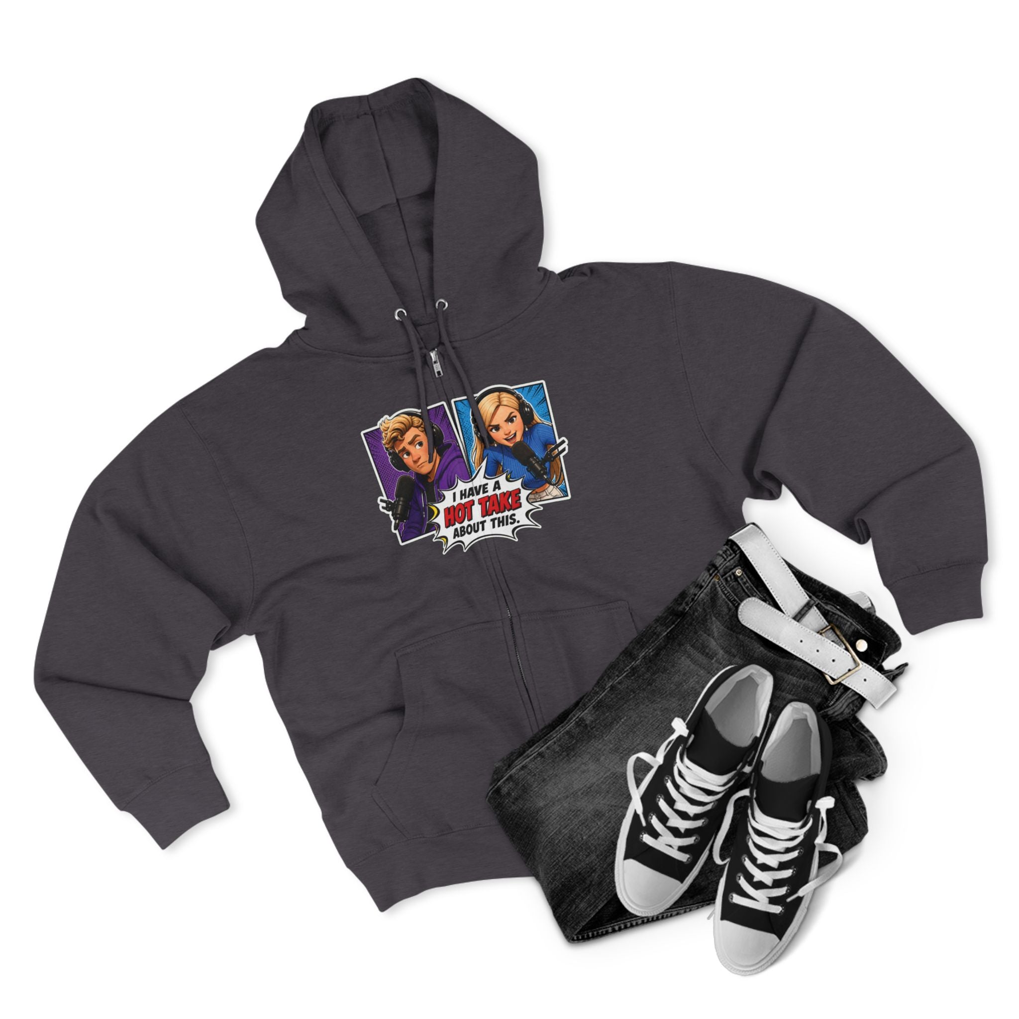 Pop Art "I Have a Hot Take About This" Zip Hoodie