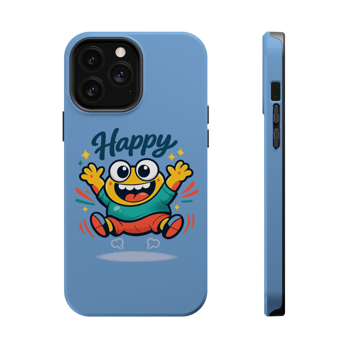 Happy Monster Magnetic Protective Phone Case Blue