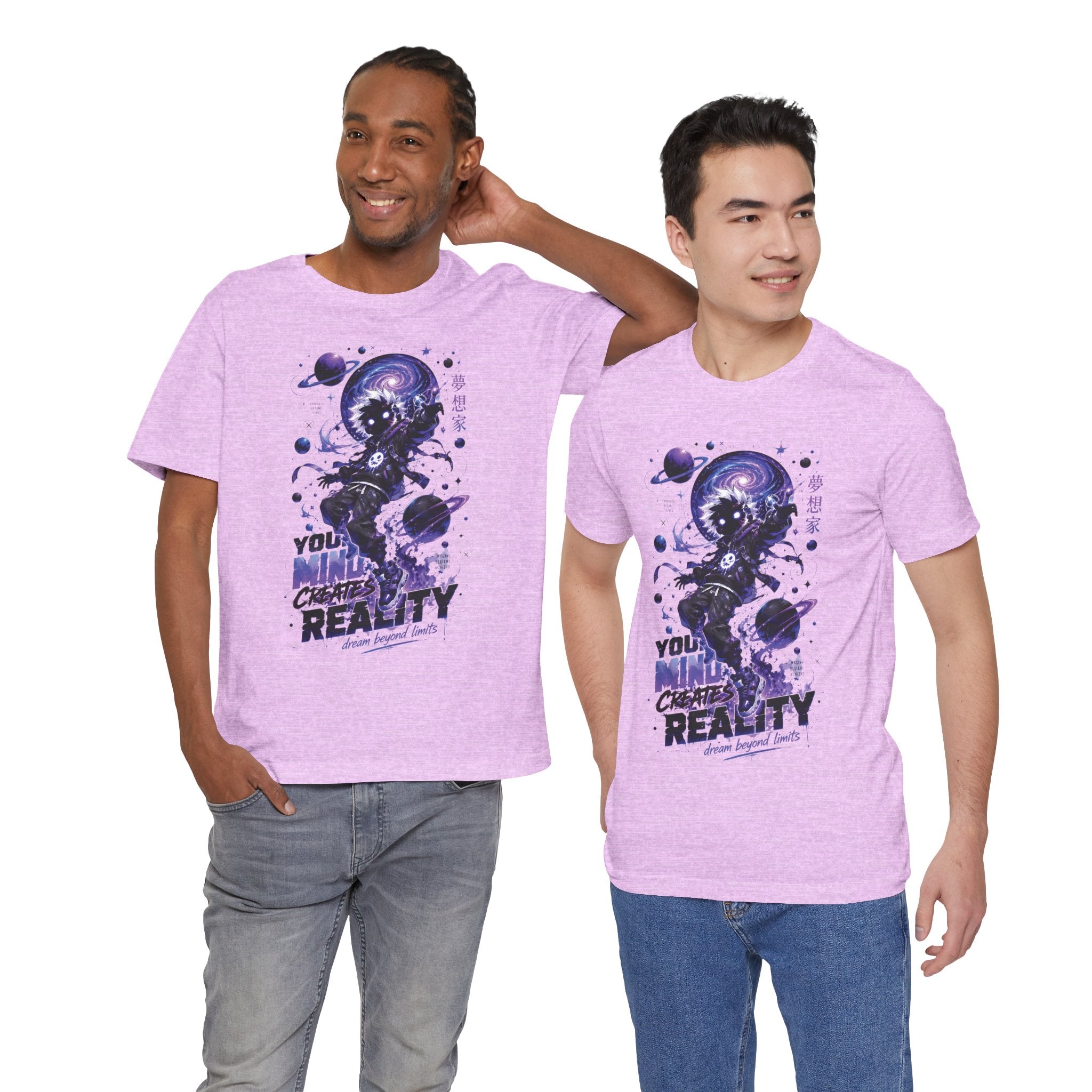 Astronaut Galaxy Tee — "Your Mind Creates Reality" Space Graphic T-Shirt