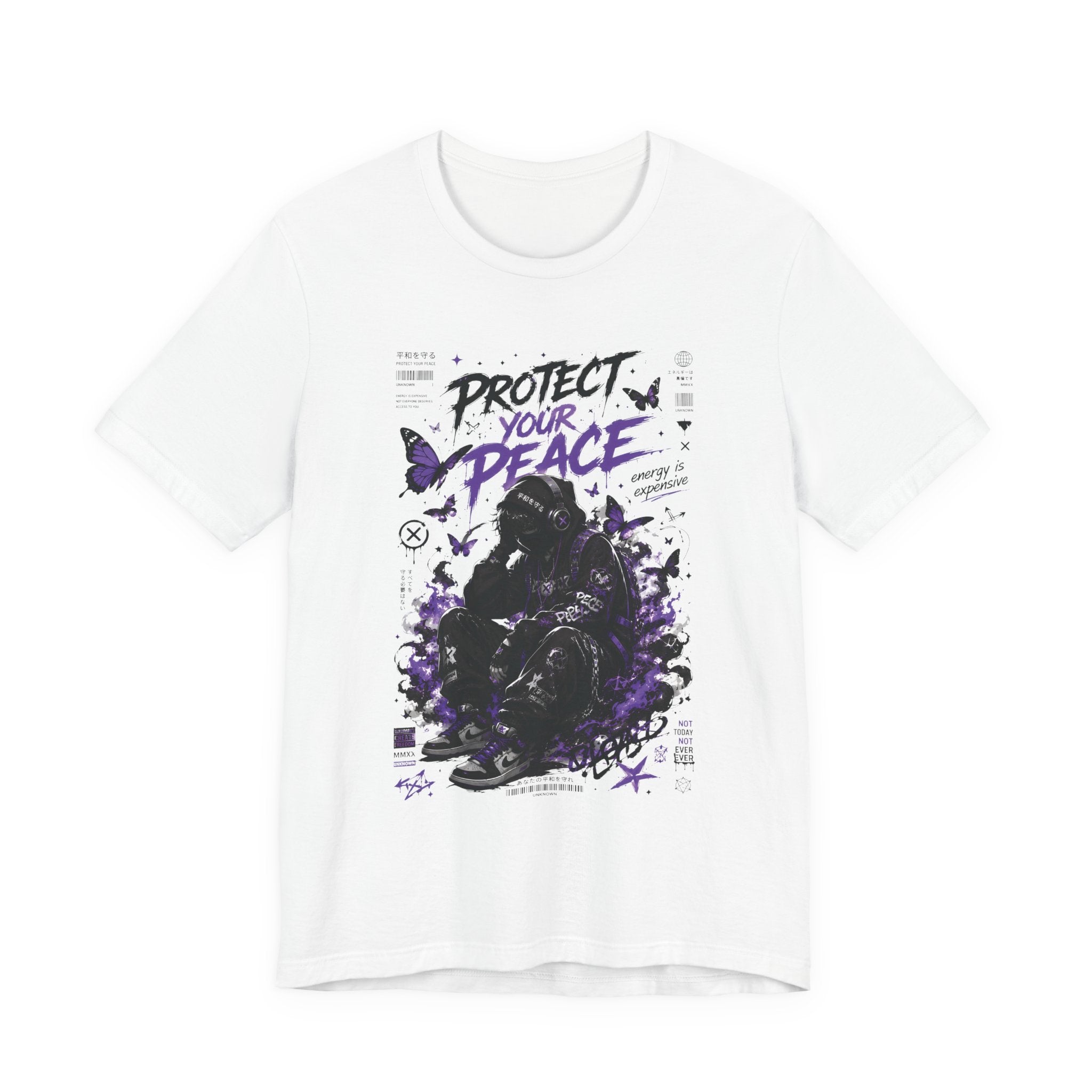 Protect Your Peace T-Shirt — Gothic Butterfly Graphic Tee