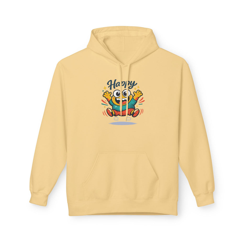 Happy Blob Graphic Hoodie – Cute Cartoon 'Happy' Pullover