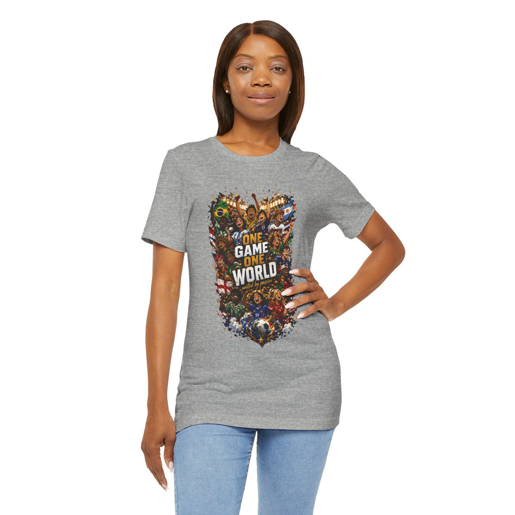 T-Shirt — 'One Game One World' Gamer Graphic Tee