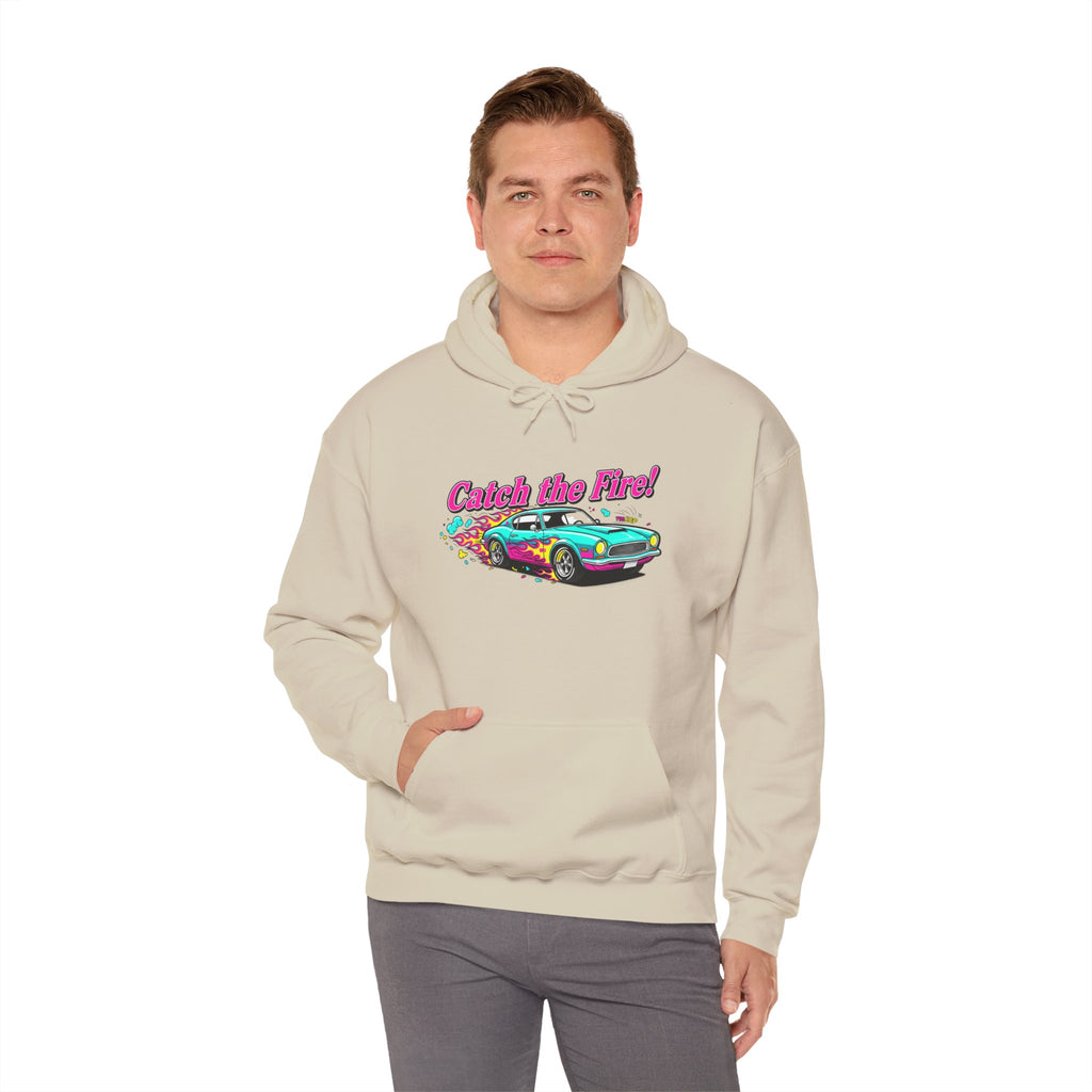 Retro Cartoon Dragster Hoodie – Vintage Racing Flame Graphic Pullover