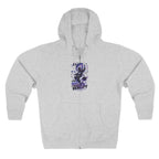 Dream Beyond Limits Zip Hoodie — Gothic Purple Graphic Zip-Up