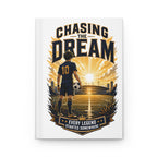 Soccer Journal – "Chasing the Dream" Inspirational Hardcover Notebook (Personalize Name & Number)