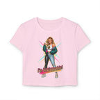 I'm Unstoppable! Women's Baby Tee - Empowering Retro Graphic Crop Top