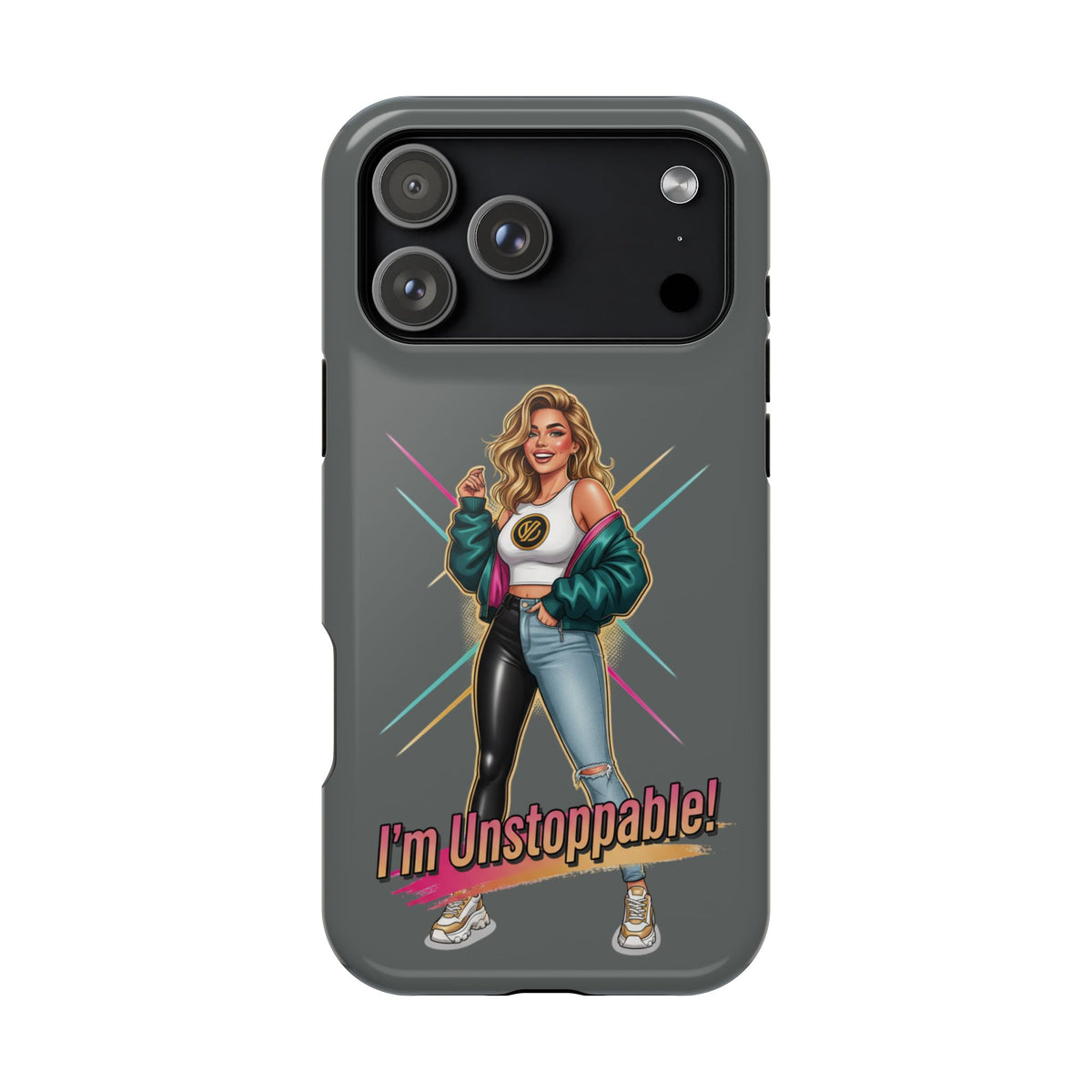 I'm Unstoppable Magnetic Protective Phone Case Gray