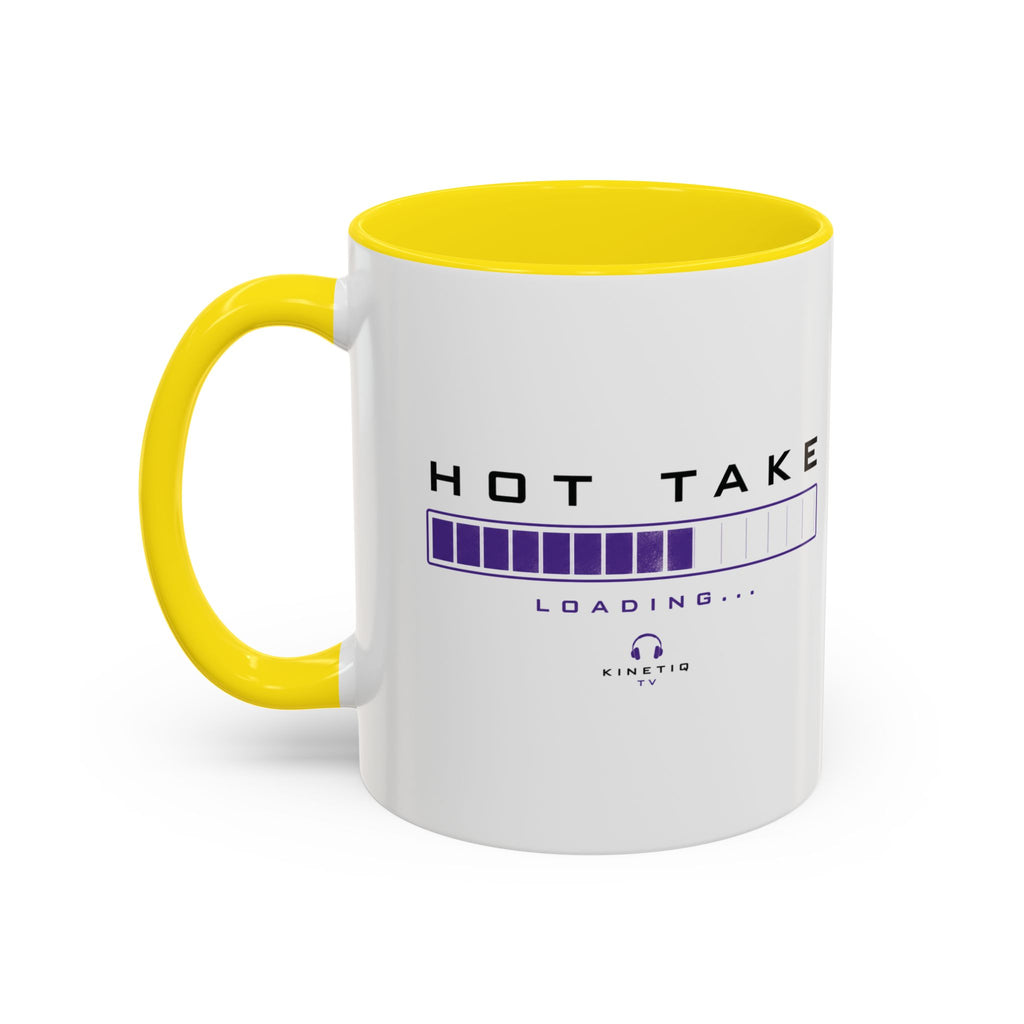 Accent Coffee Mug — "Hot Take Loading" Progress Bar Coffee Mug