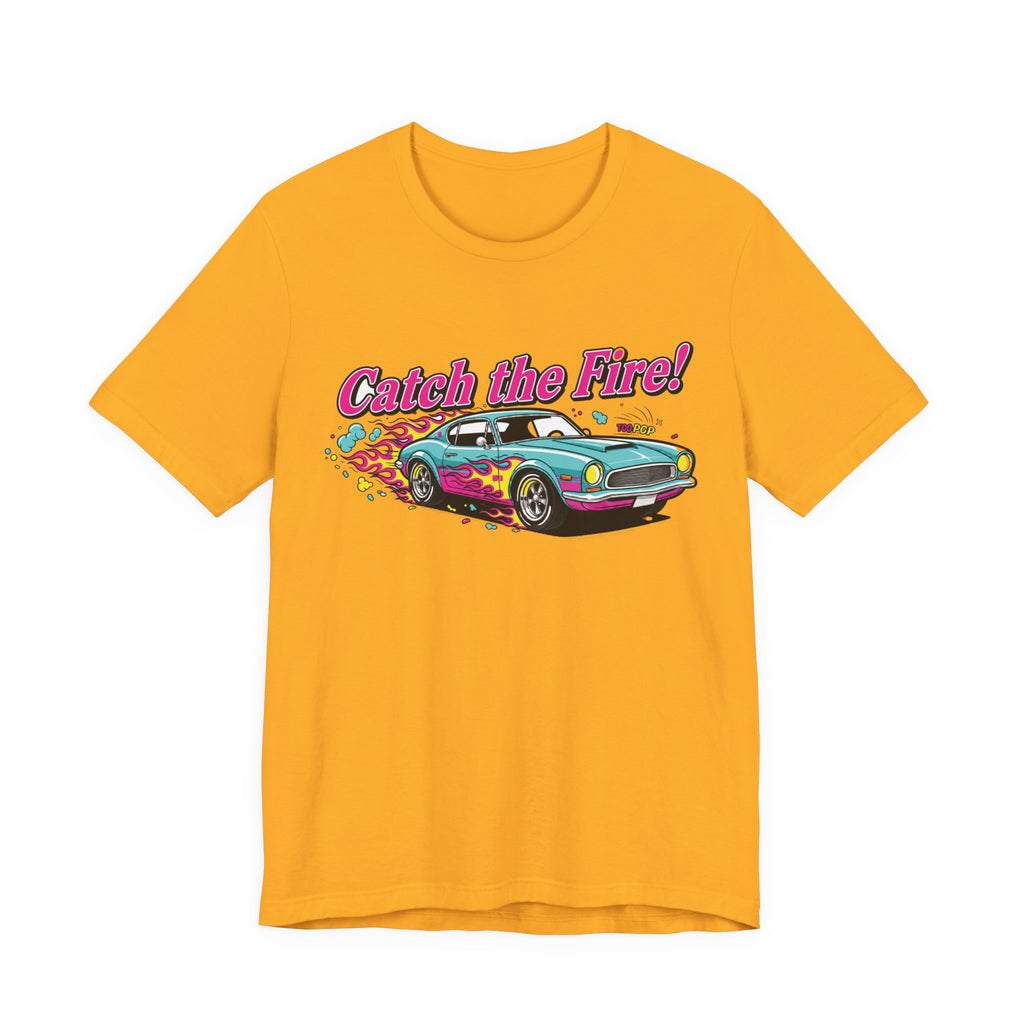Catch the Fire Vintage Muscle Car Graphic T Shirt