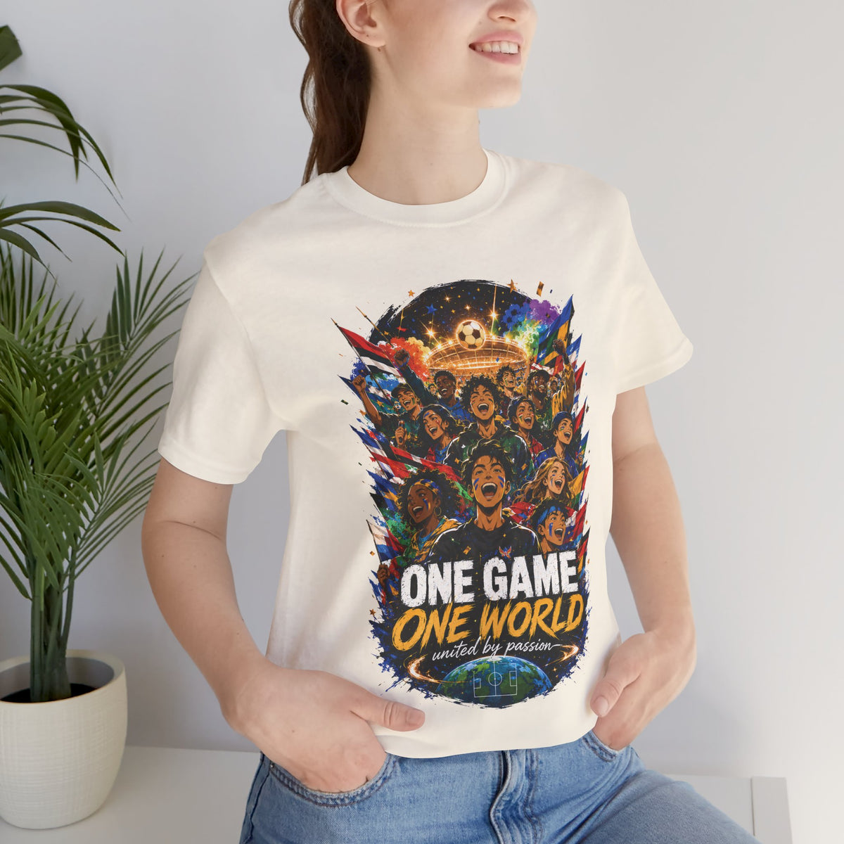 One Game One World Soccer Graphic T Shirt