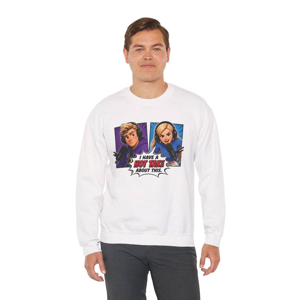 Hot Take Central I Have a Hot Take About This Pop Art Crewneck Sweatshirt
