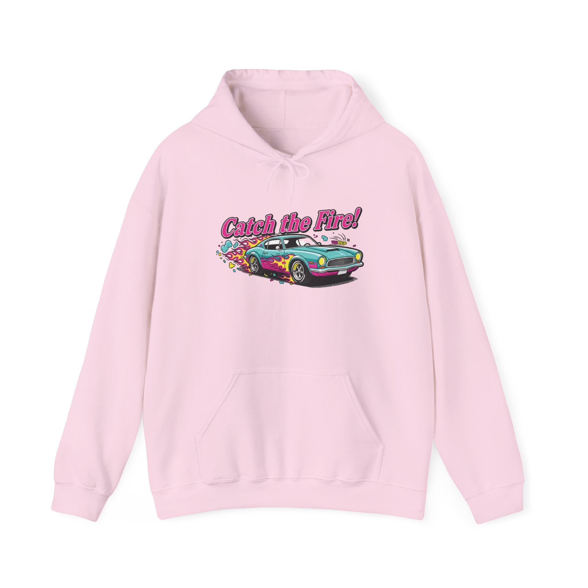 Retro Cartoon Dragster Hoodie, racing flame shirt, vintage car illustration
