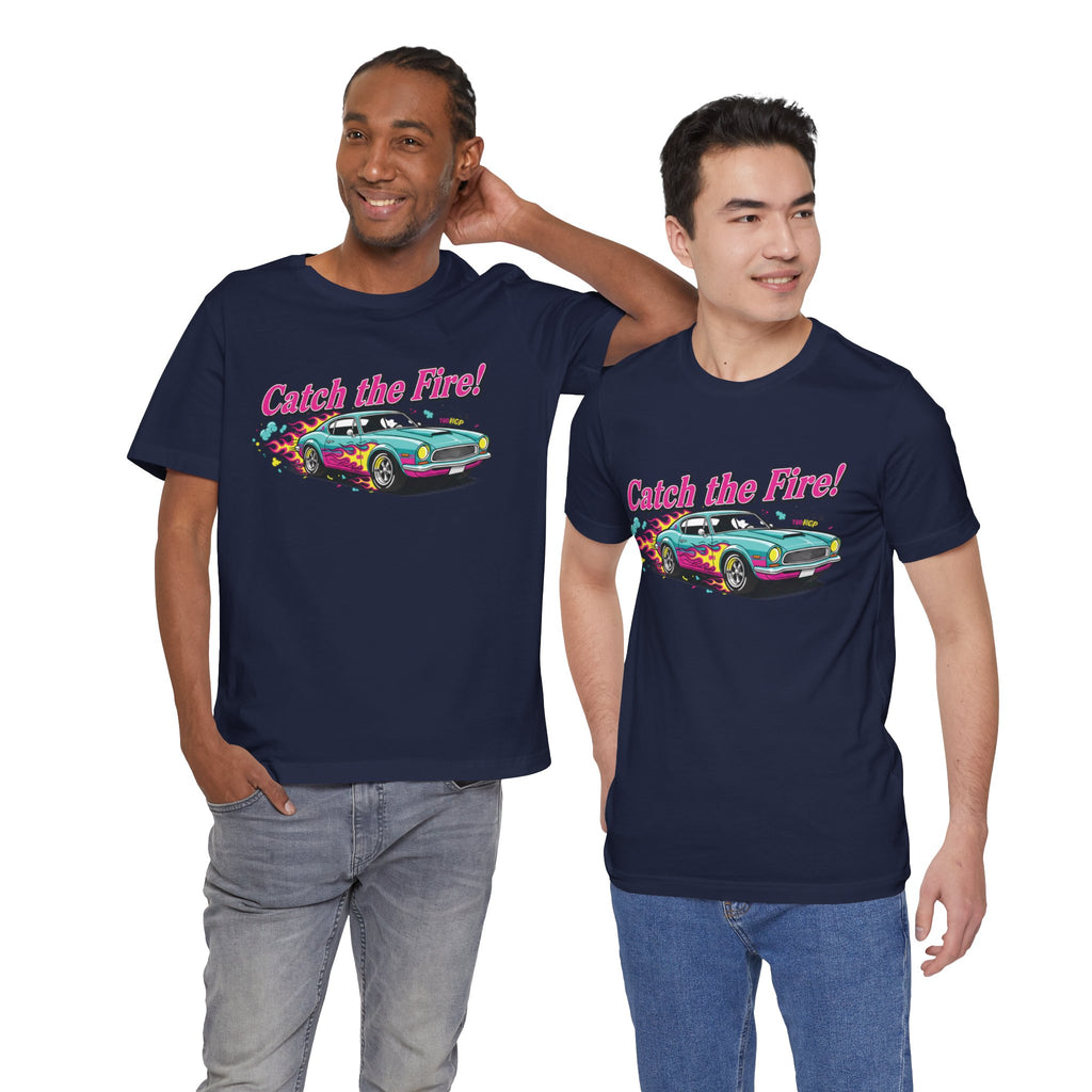 Catch the Fire Vintage Muscle Car Graphic T Shirt