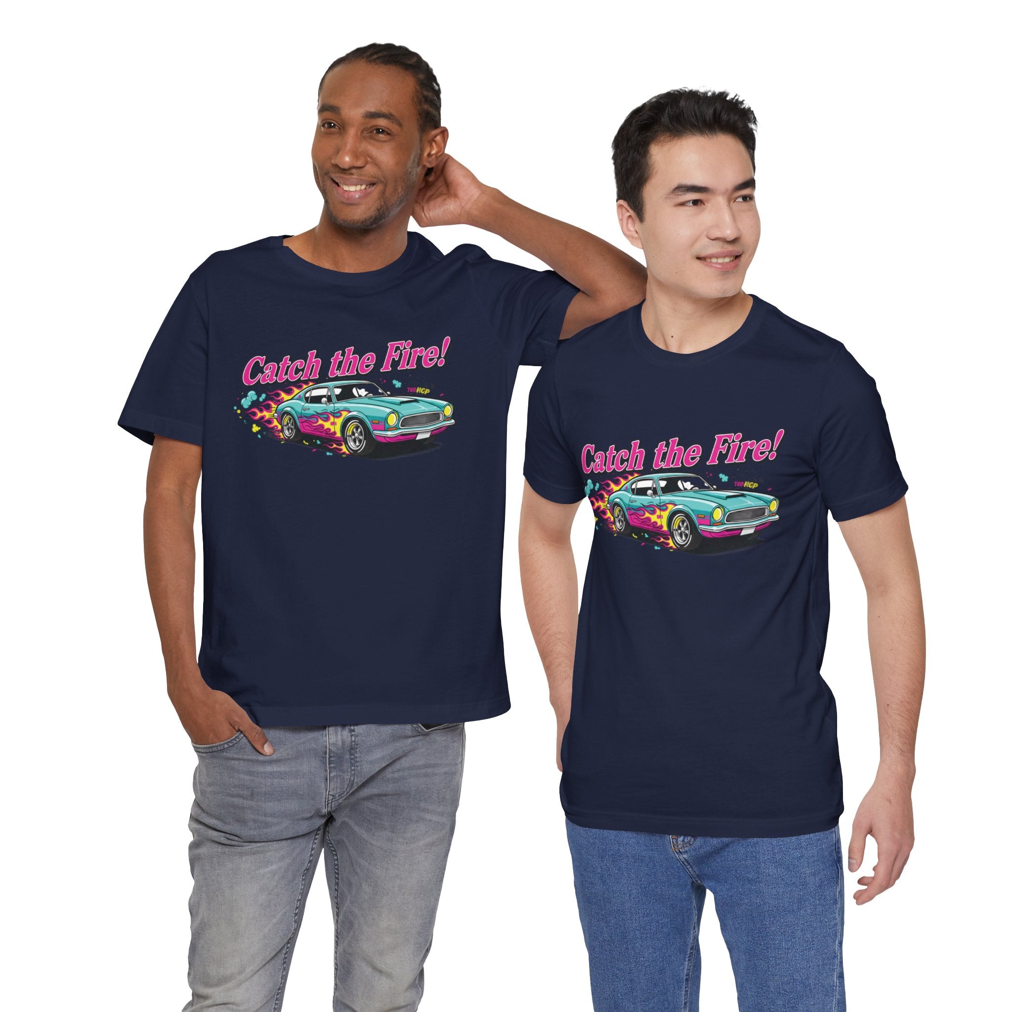 Catch the Fire Vintage Muscle Car Graphic T Shirt