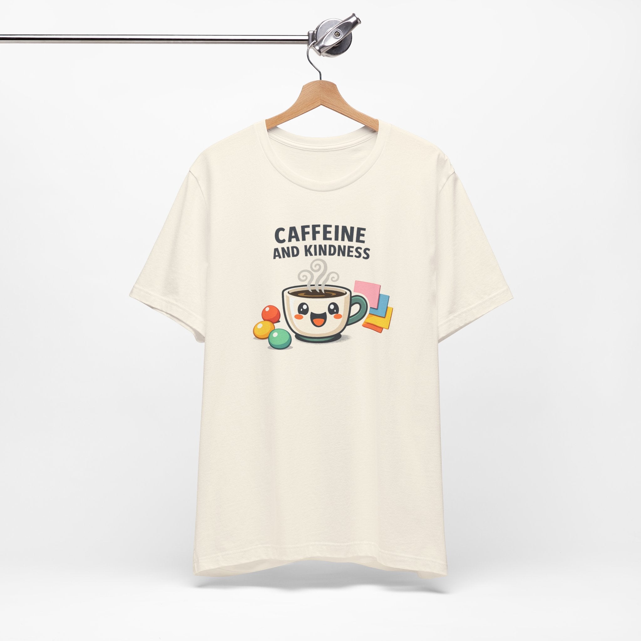 Caffeine and Kindness T-Shirt - Casual Coffee Graphic Tee