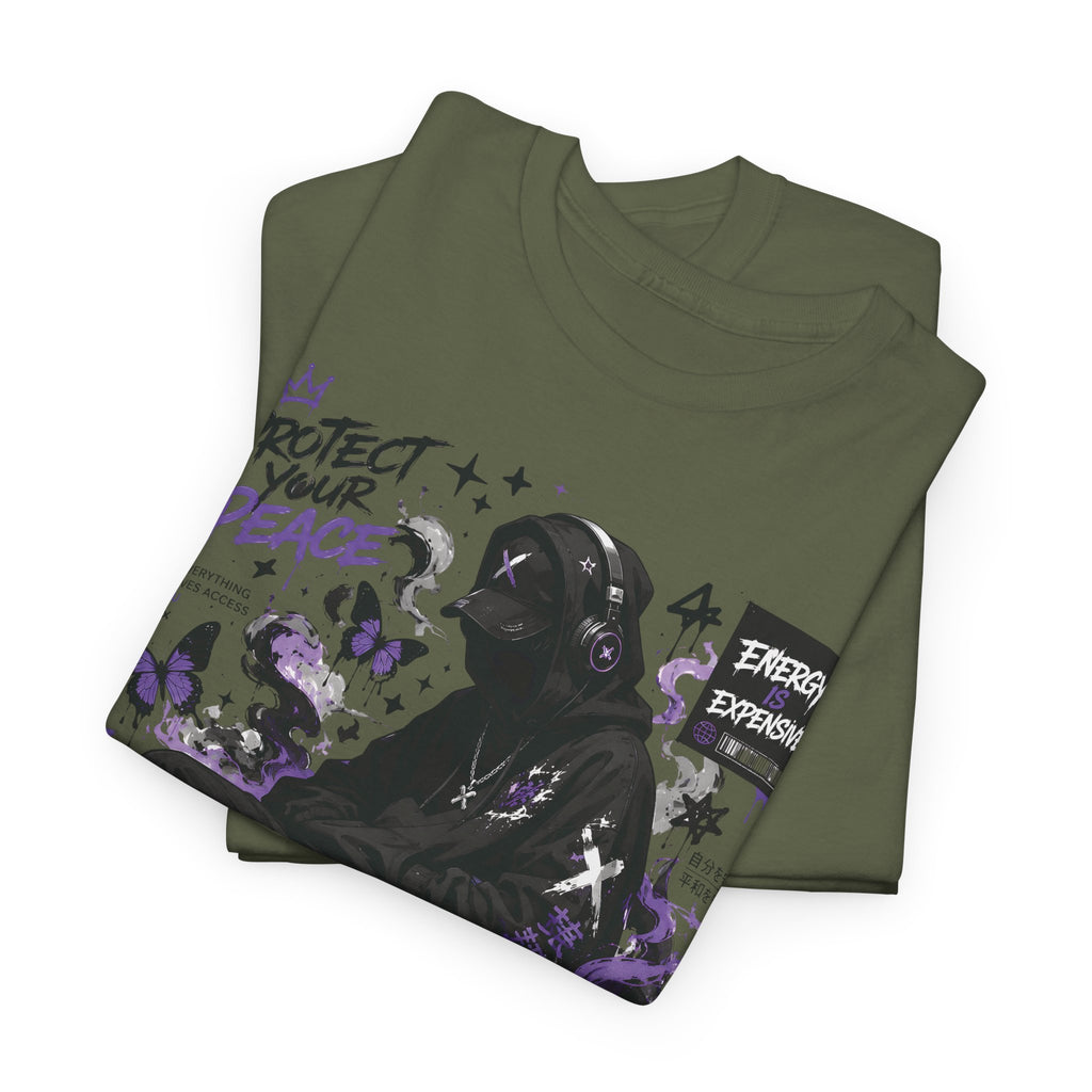 Peacekeeper Anime Graphic Tee — Purple Aesthetic Streetwear