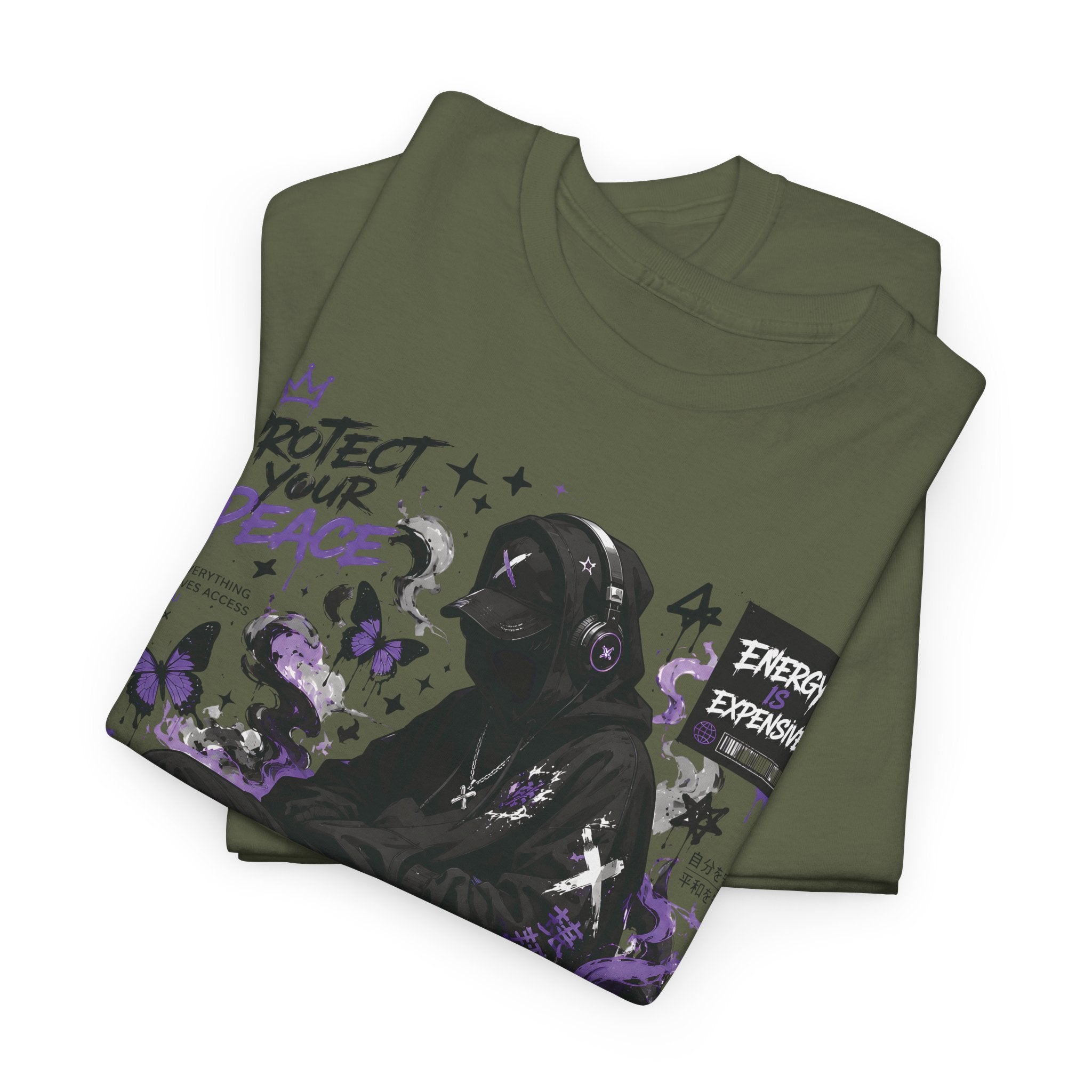 Peacekeeper Anime Graphic Tee — Purple Aesthetic Streetwear