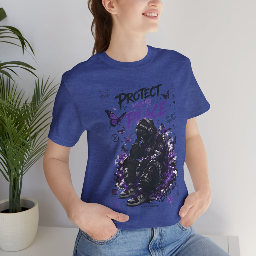 Protect Your Peace T-Shirt — Gothic Butterfly Graphic Tee
