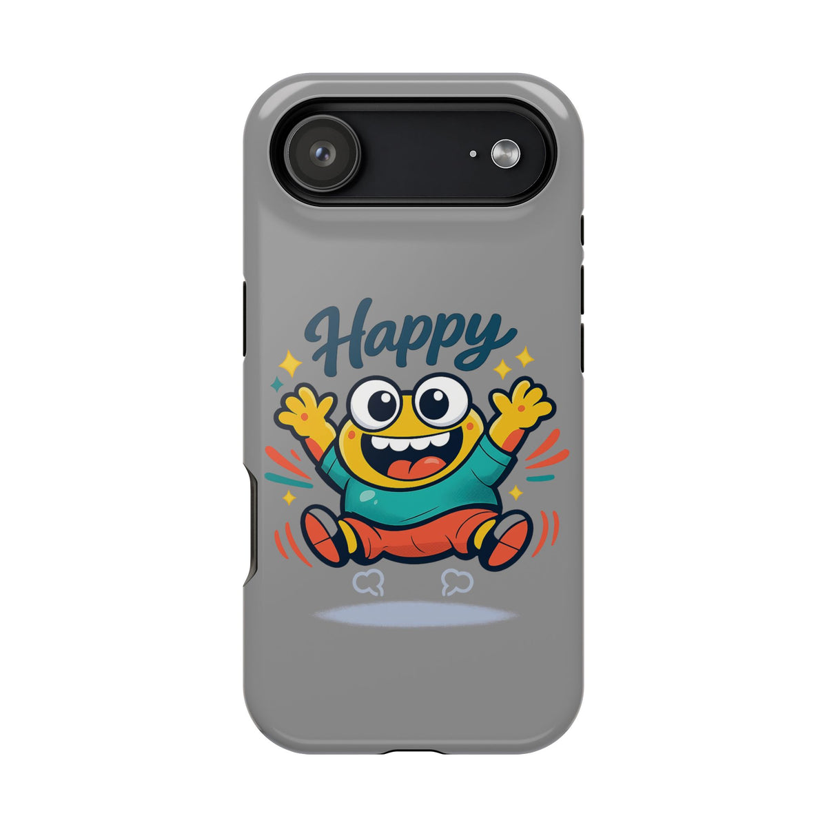 Happy Monster Magnetic Protective Phone Case Gray