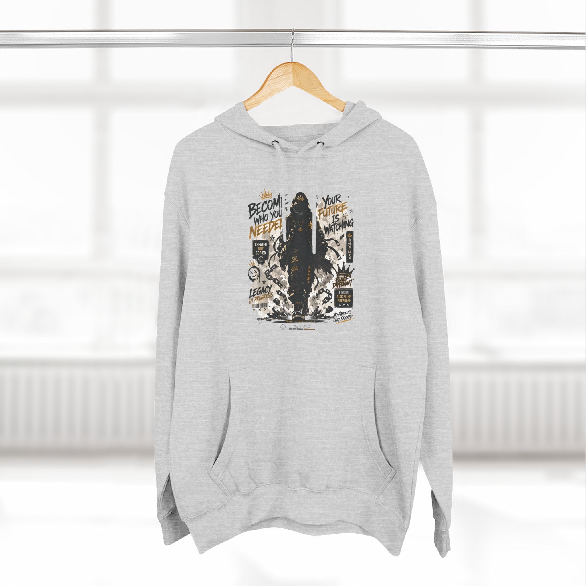 Adventure Hoodie — "Become Your Own Hero" Graphic Pullover