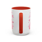Cute Girl Pink Hoodie Coffee Mug — Iced Coffee Aesthetic Accent Mug (11/15oz)